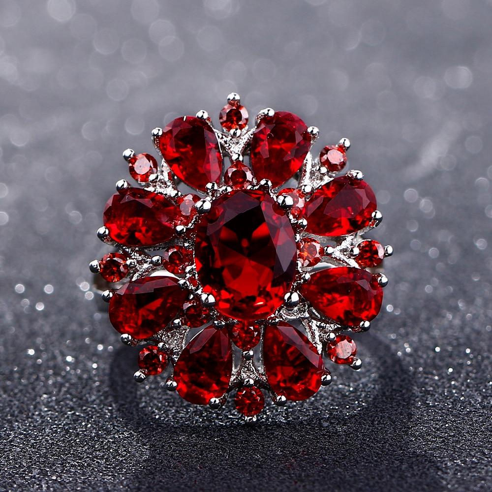 Red Ruby Gemstone Wedding Ring - Gemring Shop