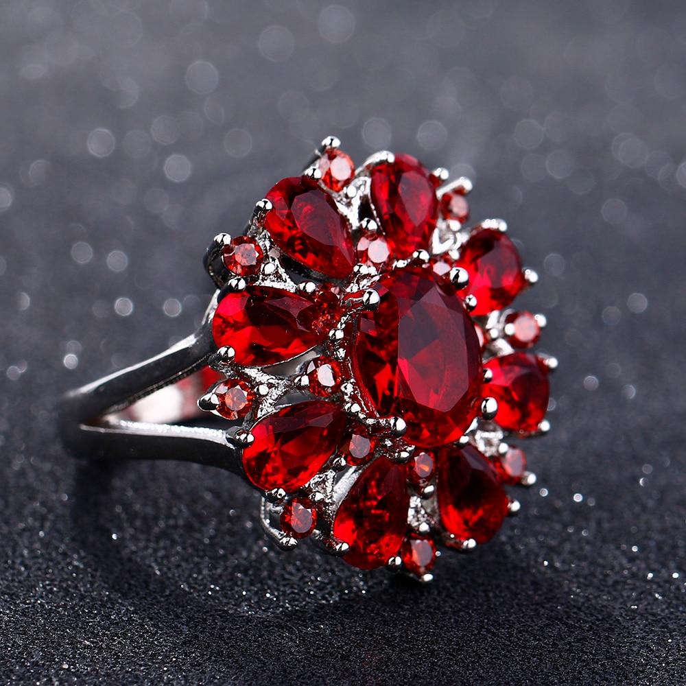 Red Ruby Gemstone Wedding Ring - Gemring Shop