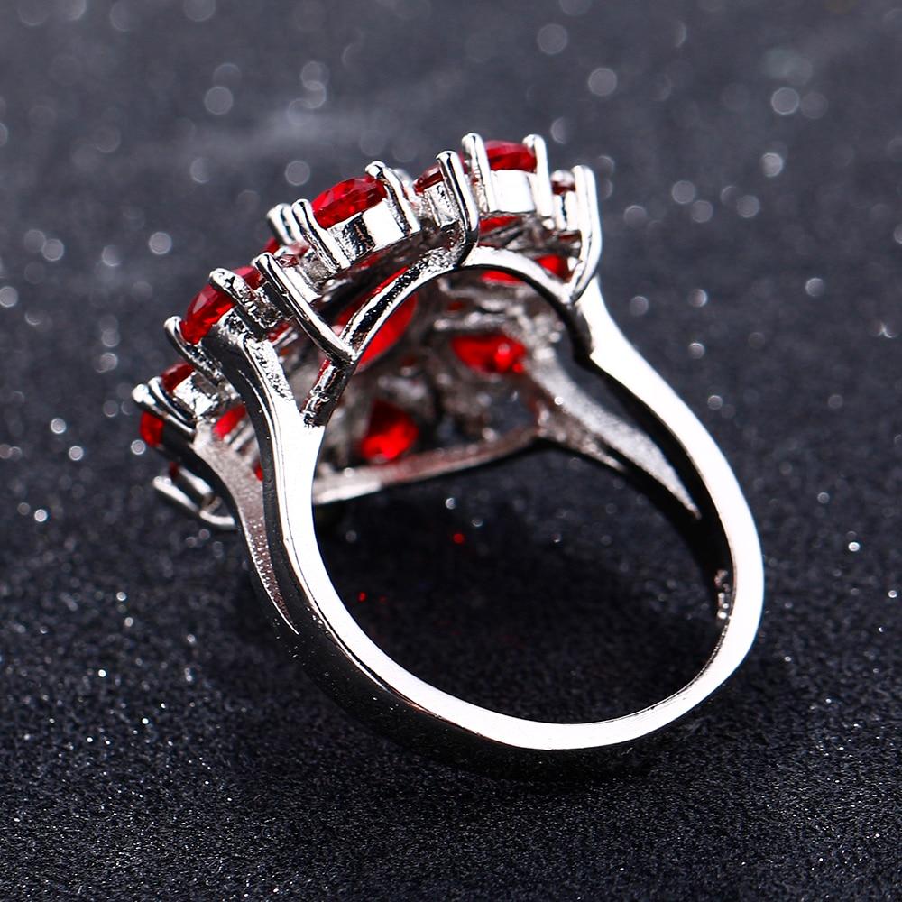 Red Ruby Gemstone Wedding Ring - Gemring Shop