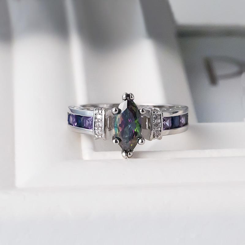 Rainbow Fire Mystic Topaz Gemstone Ring - Gemring Shop