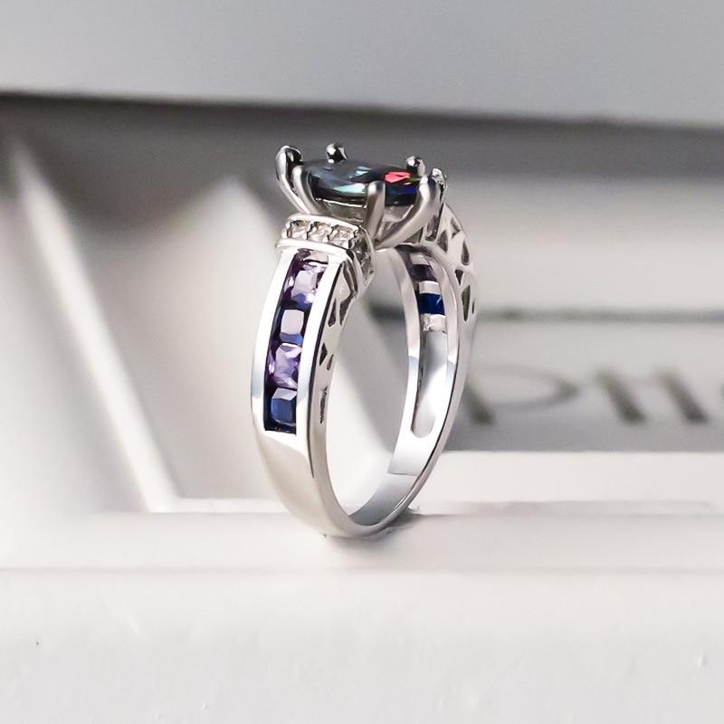 Rainbow Fire Mystic Topaz Gemstone Ring - Gemring Shop