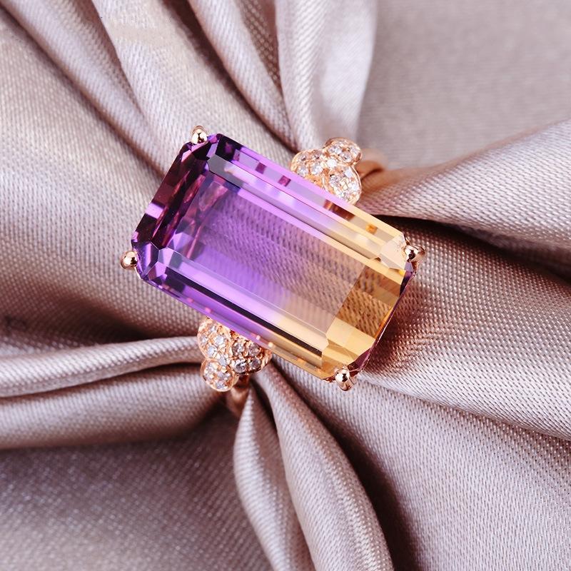 Rectangle Tourmaline Gemstone Ring - Gemring Shop