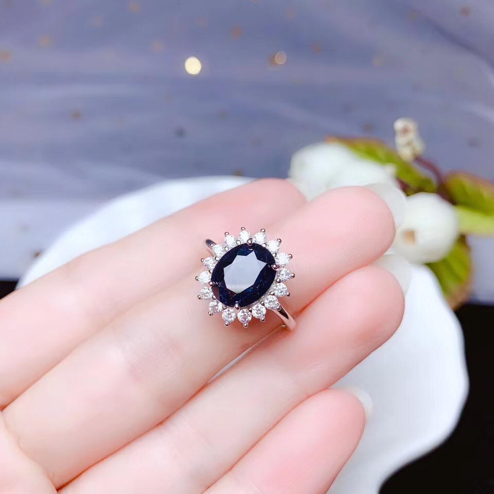 Blue Sapphire Princess Diana Ring - Gemring Shop