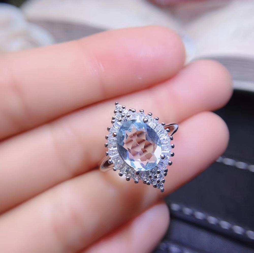Sterling Silver Aquamarine Gemstone Ring - Gemring Shop