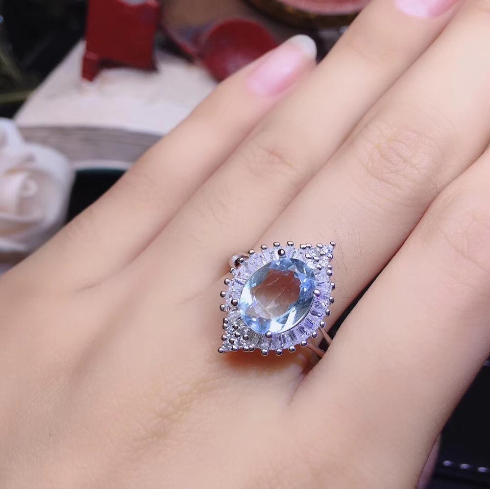 Sterling Silver Aquamarine Gemstone Ring - Gemring Shop
