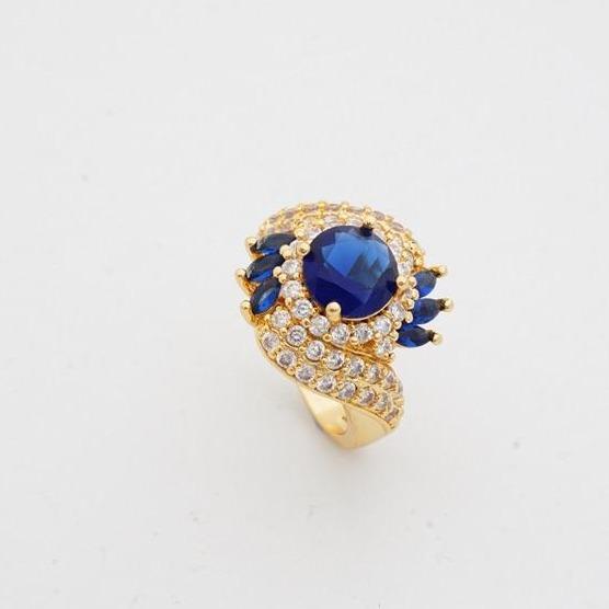 Blue Gems Zirconia Crystal Ring - Gemring Shop