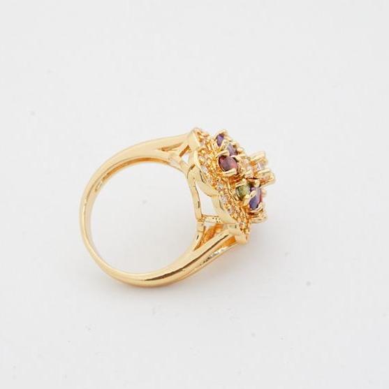 Multicolor Full Cubic Zirconia Crystal Ring - Gemring Shop