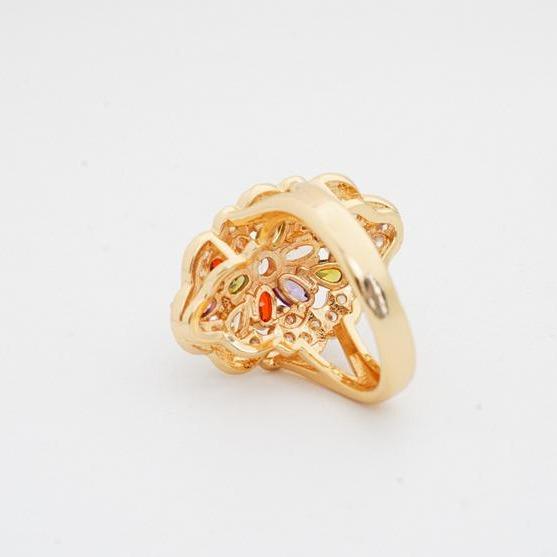 Multicolor Full Cubic Zirconia Crystal Ring - Gemring Shop