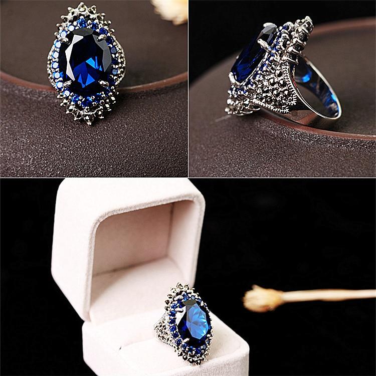 Vintage Red Crystal Ring - Gemring Shop